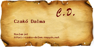 Czakó Dalma névjegykártya